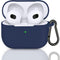 Compatible with Airpods 3 Case,Soft Silicone Protective Headphone Charging Cover with Keychain for Airpods 2021 3Rd Generation (Azure Blue)