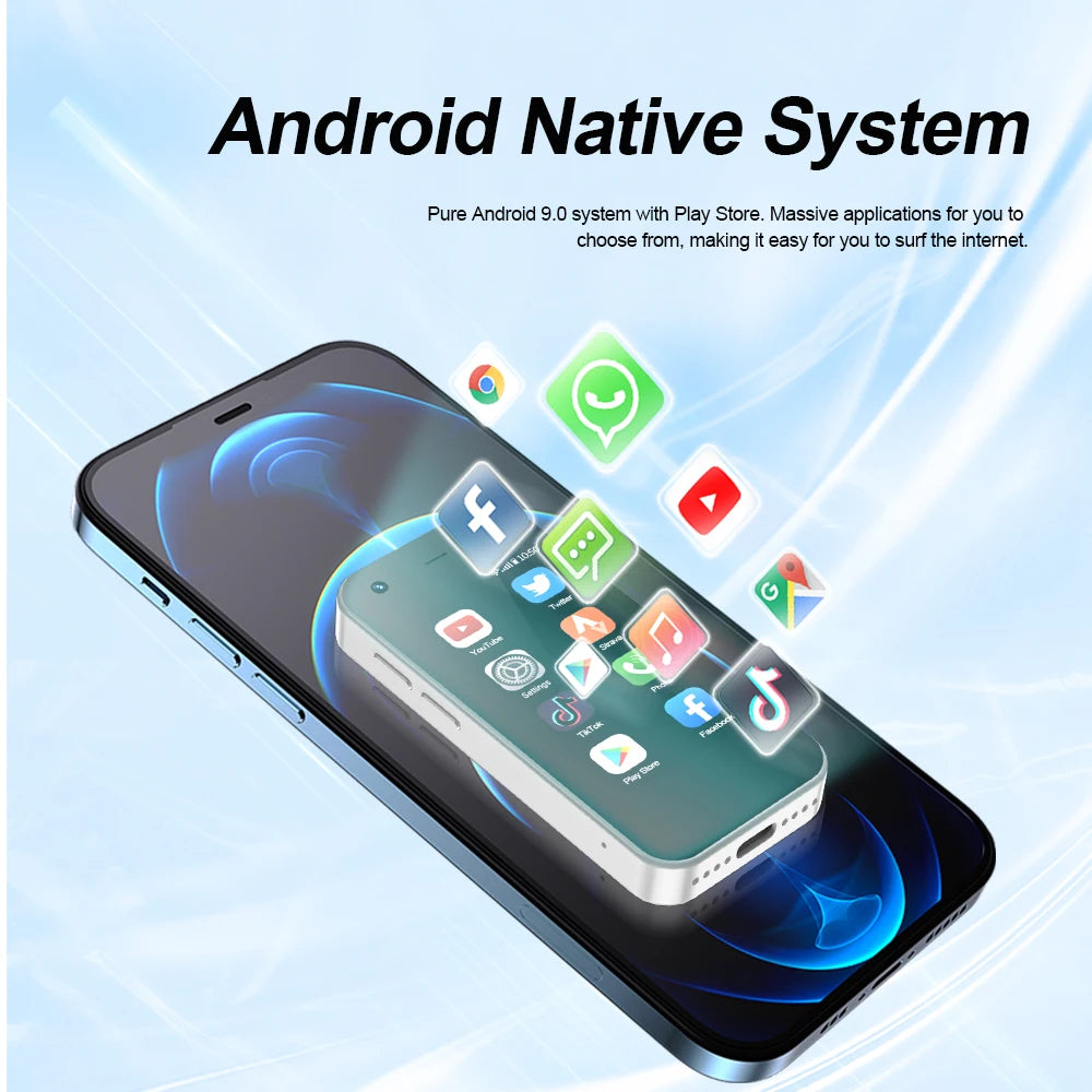 KING5000 Mini Smartphone 3G Networks Dual Nano SIM Android 9.0 System 16GB ROM 2.5'' Screen Play Store Pocket Smartphones