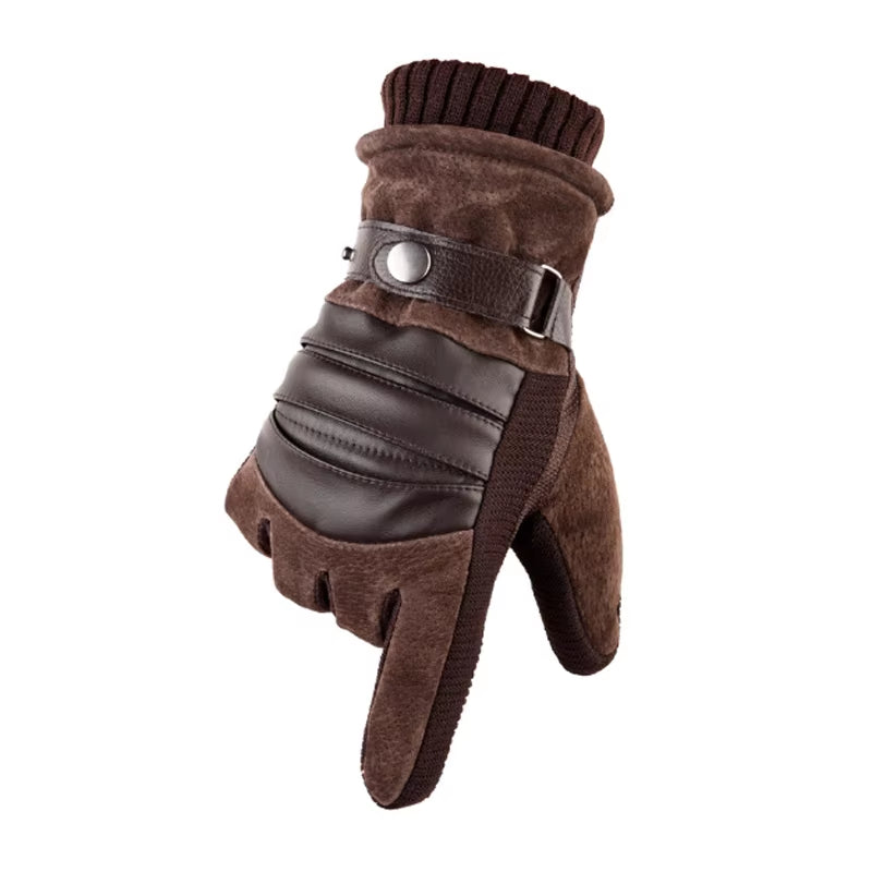 Touch Screen Winter Warm Men'S Gloves Genuine Leather Casual Gloves Mittens for Men Outdoor Sport Full Finger Glove ST030