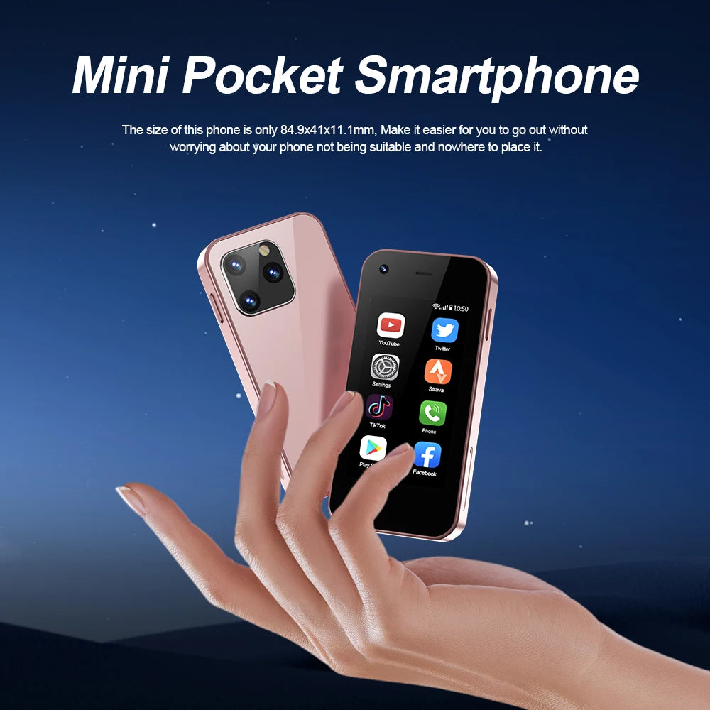 KING5000 Mini Smartphone 3G Networks Dual Nano SIM Android 9.0 System 16GB ROM 2.5'' Screen Play Store Pocket Smartphones