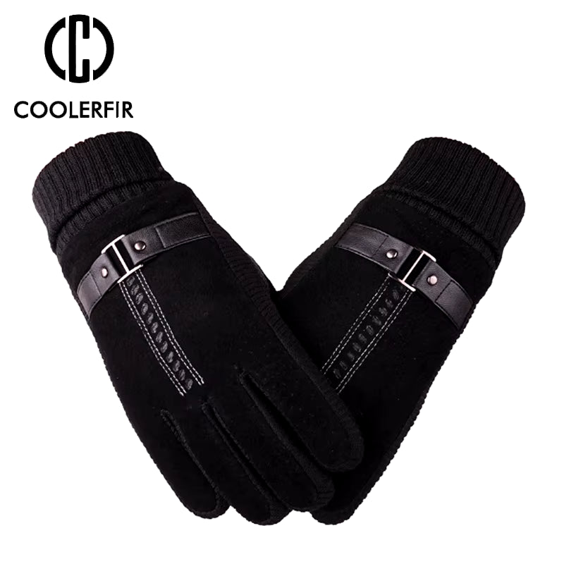 Touch Screen Winter Warm Men'S Gloves Genuine Leather Casual Gloves Mittens for Men Outdoor Sport Full Finger Glove ST030