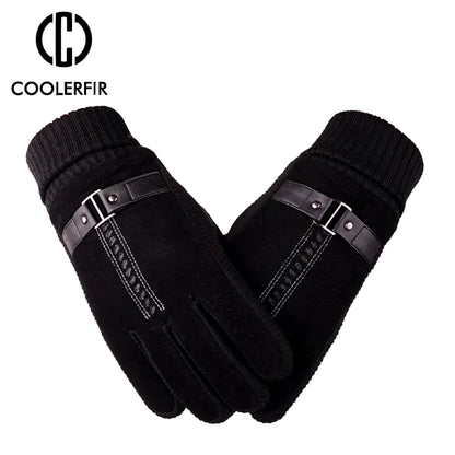 Touch Screen Winter Warm Men'S Gloves Genuine Leather Casual Gloves Mittens for Men Outdoor Sport Full Finger Glove ST030