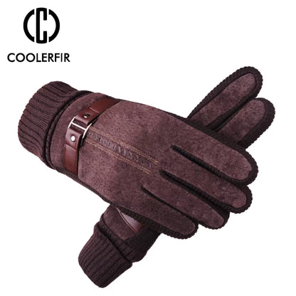 Touch Screen Winter Warm Men'S Gloves Genuine Leather Casual Gloves Mittens for Men Outdoor Sport Full Finger Glove ST030