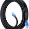 Cat5E Outdoor Waterproof Ethernet Cable with 24AWG RJ45 Plugs 350Mhz Direct Burial Network Internet Cable for Data LAN Routers Modems Black 50 Ft 1 Pack