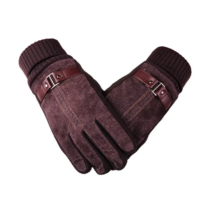 Touch Screen Winter Warm Men'S Gloves Genuine Leather Casual Gloves Mittens for Men Outdoor Sport Full Finger Glove ST030