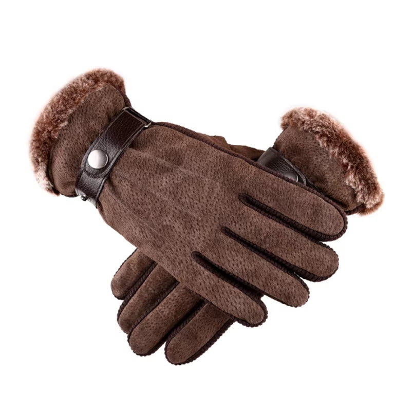 Touch Screen Winter Warm Men'S Gloves Genuine Leather Casual Gloves Mittens for Men Outdoor Sport Full Finger Glove ST030