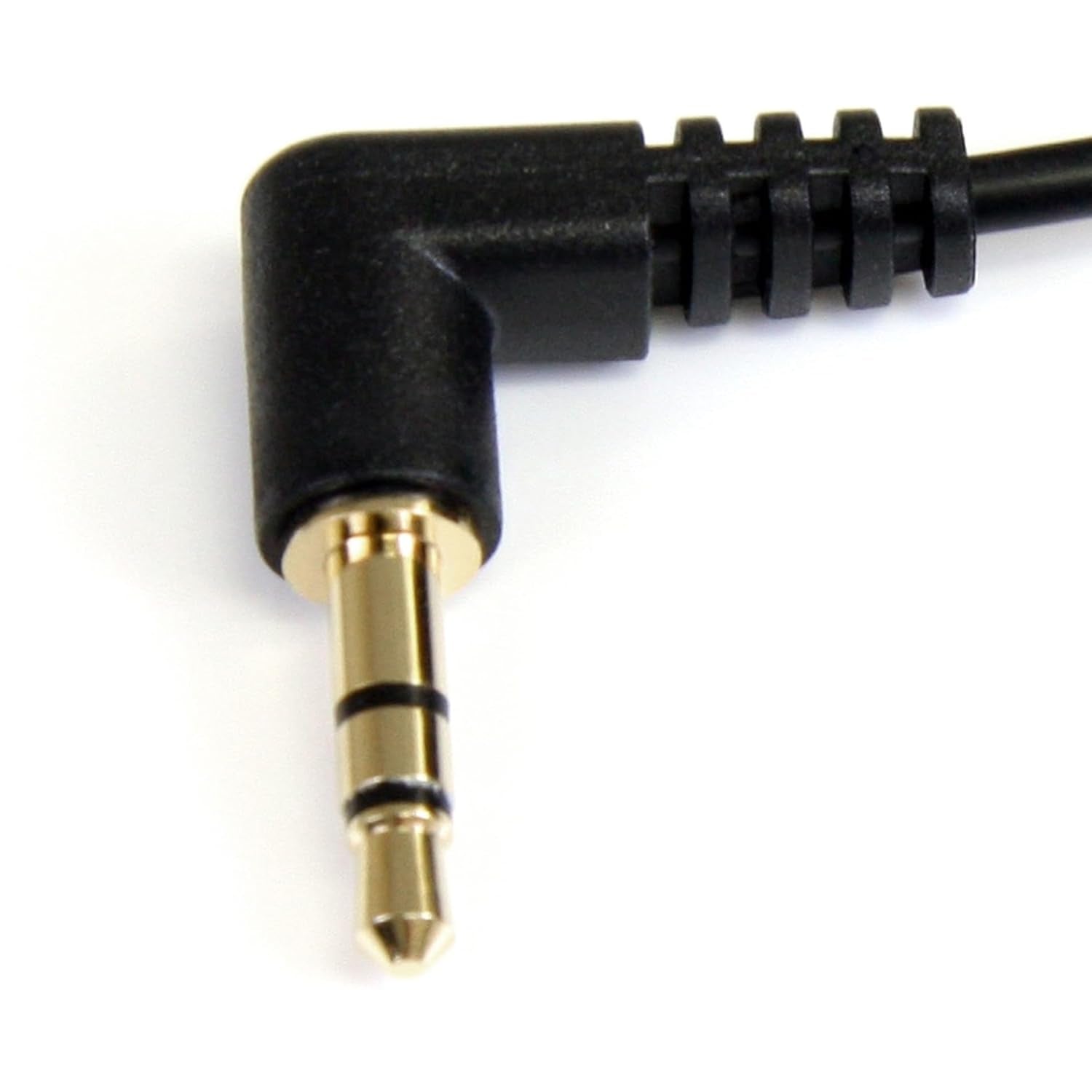 6 Ft. (1.8 M) Right Angle 3.5 Mm Audio Cable - 3.5Mm Slim Audio Cable - Right Angle - Male/Male - Aux Cable (MU6MMS2RA), Black