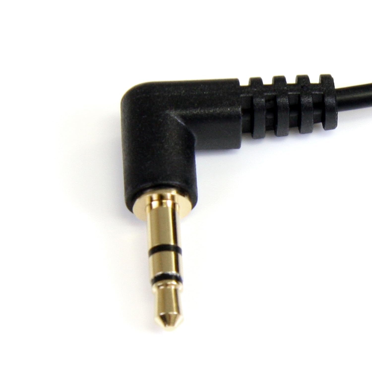6 Ft. (1.8 M) Right Angle 3.5 Mm Audio Cable - 3.5Mm Slim Audio Cable - Right Angle - Male/Male - Aux Cable (MU6MMS2RA), Black