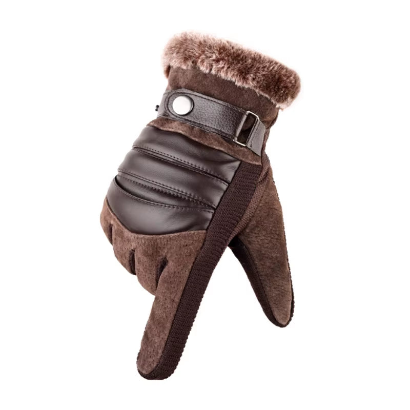 Touch Screen Winter Warm Men'S Gloves Genuine Leather Casual Gloves Mittens for Men Outdoor Sport Full Finger Glove ST030